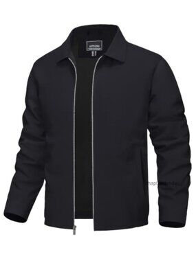 Men's Lightweight Water-Repellent Windbreaker Jacket Full Zip